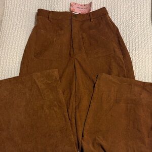 SHEIN Women’s Corduroy Pants in Warm Brown